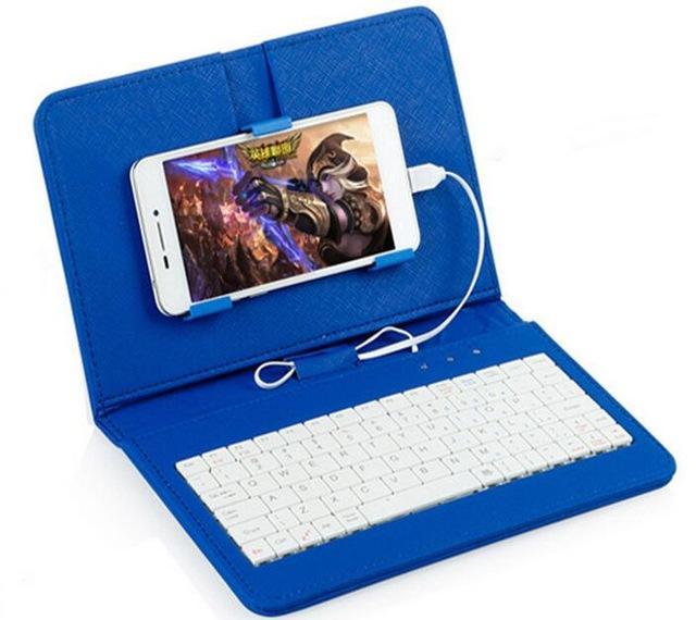 Mobile Phone Bluetooth Keyboard Leather Case