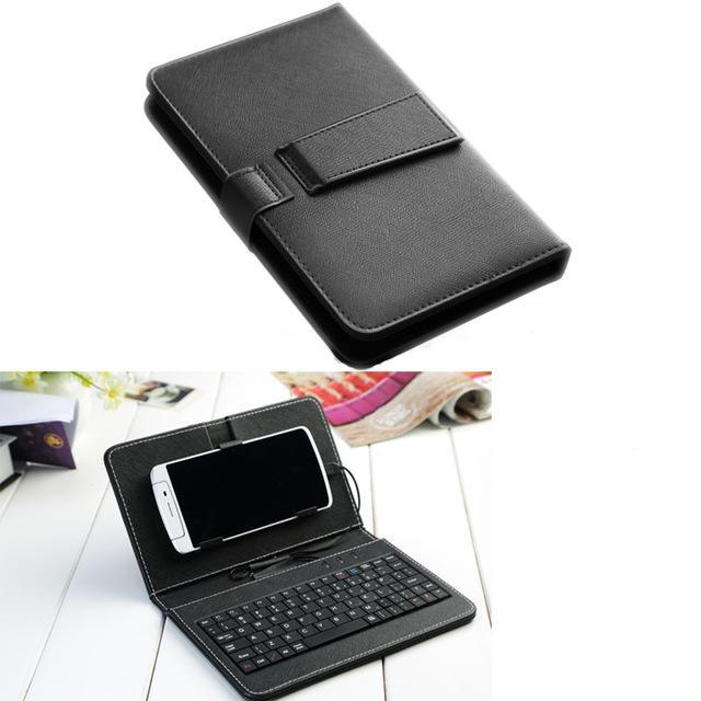 Mobile Phone Bluetooth Keyboard Leather Case