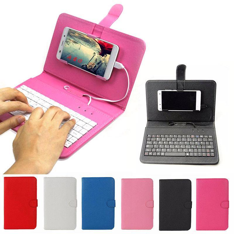 Mobile Phone Bluetooth Keyboard Leather Case