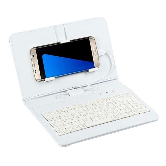 Mobile Phone Bluetooth Keyboard Leather Case